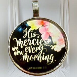 Inspirational Floral Pendant Necklace